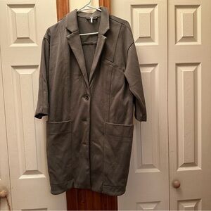 Free People Gray Long Coat